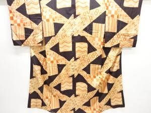 アンティーク　幾何学模様長襦袢